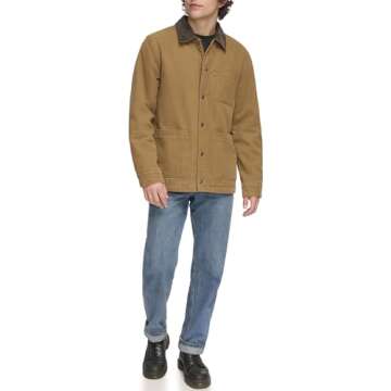 Levi's Men's Cotton Canvas Chore Coat, Worker Brown