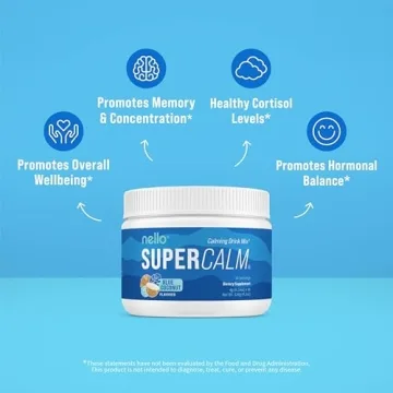 Nello Supercalm Powdered Drink Mix, Blue Coconut - Natural Relaxation & Focus