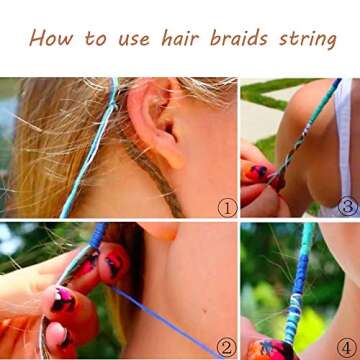 Miman Colorful Braiding Hair String for Stylish Accessories