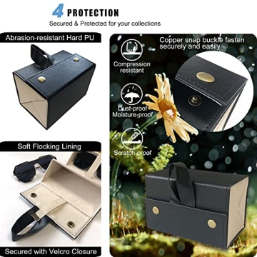 Longjet Travel Glasses Case Stylish 4 Slot Organizer