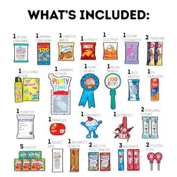 Birthday Care Package (50 Count) Snacks Food Cookies Bar Chips Party Variety Gift Box Pack Assortmen...
