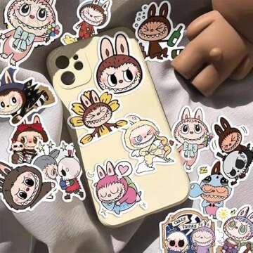 Fun Cartoon Vinyl Stickers for Teens and Adults - 70 Pcs