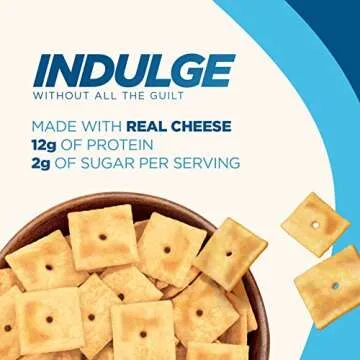 Pure Protein Cheesy Crackers, White Cheddar, High Protein Snack, 12G Protein, 1.34 oz, 12 Count (Packaging May Vary)
