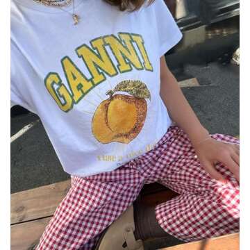 Women Y2K Plaid Wide Leg Pants High Waist Elastic Waist Baggy Casual Pants Loose Trousers Trendy Sweatpants Bottoms (Red, M)