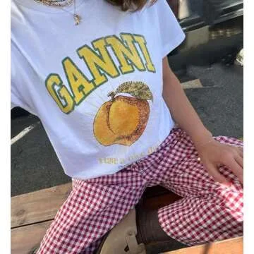 Women Y2K Plaid Wide Leg Pants High Waist Elastic Waist Baggy Casual Pants Loose Trousers Trendy Sweatpants Bottoms (Red, M)