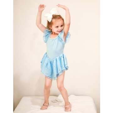 Idgreatim Toddler Girls Ballet Leotard with Sequins