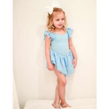 Idgreatim Toddler Girls Ballet Leotard with Sequins