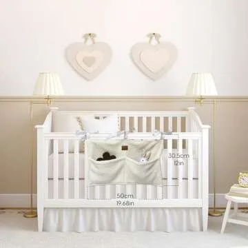 Adm&Eve Vintage Hanging Diaper Caddy for Nursery Organization