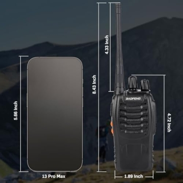 Baofeng Walkie Talkies 888S Long Range Two Way Radios