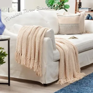 Chanasya Premium Textured Knit Throw Blanket - Cozy Comfort