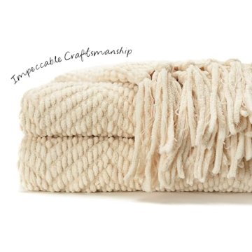 Chanasya Premium Textured Knit Throw Blanket - Cozy Comfort