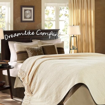 Chanasya Premium Textured Knit Throw Blanket - Cozy Comfort