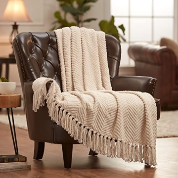 Chanasya Premium Textured Knit Throw Blanket - Cozy Comfort