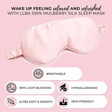 LLBA Pure Silk Sleep Mask for Luxurious Sleeping Experience