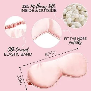 LLBA Pure Silk Sleep Mask for Luxurious Sleeping Experience