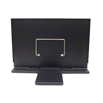 Book Stand, GoFriend Adjustable Document Stand Holder Reading Rest Cookbook Stand Music Books Stand with Page Paper Clips (Black)