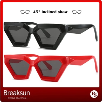 Breaksun Vintage Cat Eye Sunglasses for Women