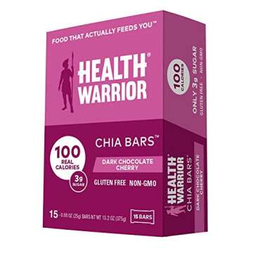 Health Warrior Chia Bars, Dark Chocolate Cherry, 15 Bars