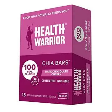 Health Warrior Chia Bars, Dark Chocolate Cherry, 15 Bars