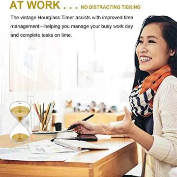 SuLiao Sand Timer 2 Minute Hourglass - 5.1 Inch Elegant Sand Clock for Home & Office