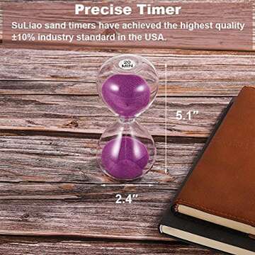 SuLiao 2 Minute Sand Timer - Elegant Hourglass for All Ages