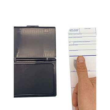 Fingerprint Kit Set - Dactek EZ ID3 Finger Print Ink Pad with ATF Fingerprint Cards - FBI FD-258 Fingerprint Cards - Inkless Fingerprint Pad - Fingerprint Kits Law Enforcement -Ink Pad and FD-258 (20)