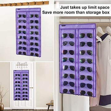 ANZORG Dual Sided Hanging Sunglasses Organizer for Home