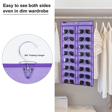 ANZORG Dual Sided Hanging Sunglasses Organizer for Home