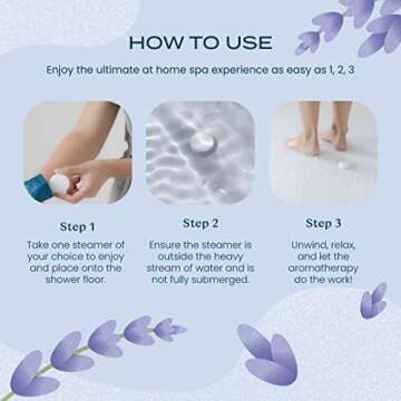Body Restore Shower Steamers Aromatherapy 6 Pack - Relaxation Birthday Gifts for Women and Men, Travel Essentials, Stress Relief and Self Care - Lavender