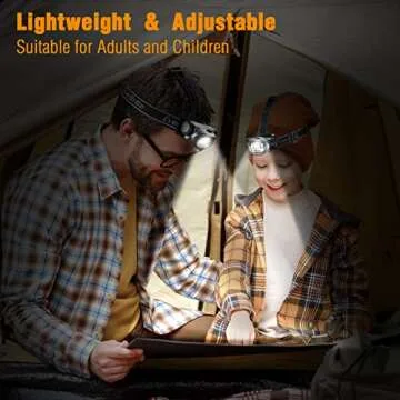 EverBrite 2-Pack LED Headlamp, 4 Lighting Modes, Adjustable Headband&Rotatable Head for Adults and Kids, Durable Light Weight Perfect for Running, Walking, Hiking and Camping, Batteries Included