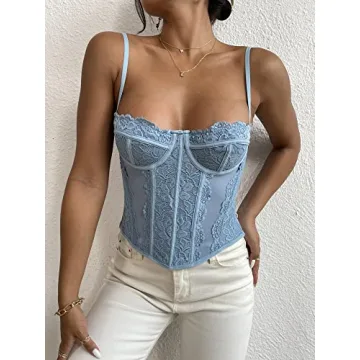 Stylish Women's Corset Top with Adjustable Straps