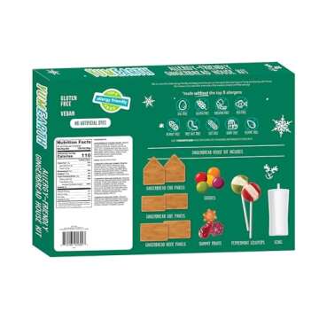 YumEarth Gingerbread House Kit - Allergy-Friendly, Includes Cookie Pieces, Icing and Candy for Decor...