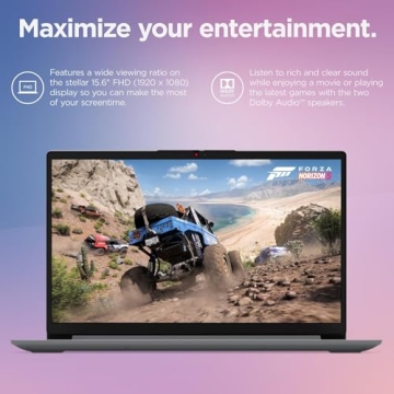 Lenovo 15.6" FHD Laptop for Students & Home Users
