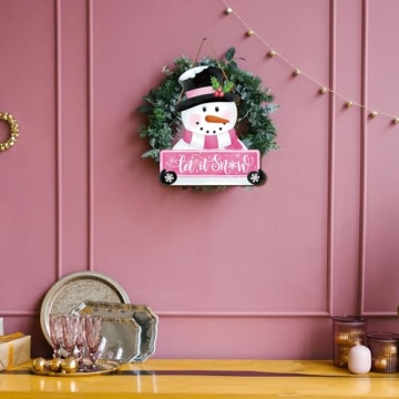 Whaline Let It Snow Snowman Sign for Holiday Decor