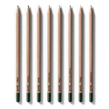 Sprout Wood-Cased Pencils | Colored & Graphite | Mix Edition | HB Pre-Sharpened Plantable Wooden Pencils with flower, Herb & Vegetable Seeds |Ideal Gift for Coloring Books | 8 Pack