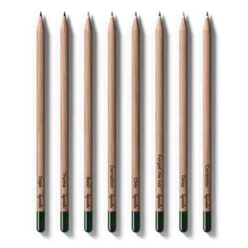Sprout Wood-Cased Pencils | Colored & Graphite | Mix Edition | HB Pre-Sharpened Plantable Wooden Pencils with flower, Herb & Vegetable Seeds |Ideal Gift for Coloring Books | 8 Pack