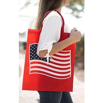 Patriotic Reusable Shopping Bags Bulk Pack