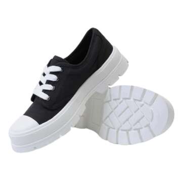 MILOCACA Women's Classic Lace Up Sneakers - Perfect Blend of Style and Comfort
