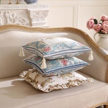 Designer Throw Pillow Covers Set of 4 with Cheetah Pattern