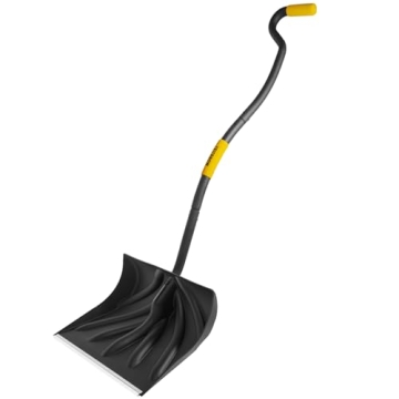 YEITSNOW Ergonomic Snow Shovel for Driveway Snow Removal 18-Inch Wide Heavy Duty Winter Hand Tool wi...