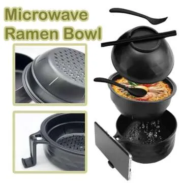 RONSOOBA Microwave Ramen Bowl with Phone Holder Set