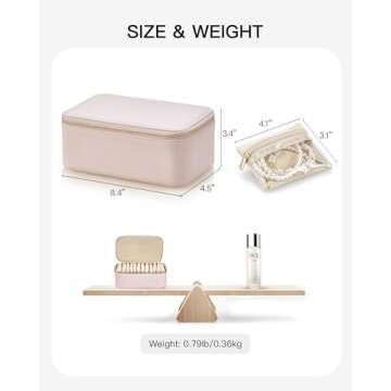 Vlando Jewelry Box with 12 Velvet Jewelry Bags Travel Jewelry Case for Girls Jewelry Organizer for Travelers Birthday Christmas Gift Ideas for Women (Pink)