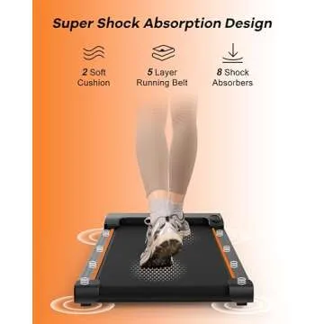 YRUN Walking Pad Under Desk Treadmill for Home and Office, Portable Small Treadmill 2.5HP Super Quiet Brushless Motorized Walking Jogging Running Machine with Remote Control