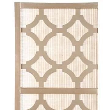 Stylish Roundhill Furniture Gold 4-Panel Room Divider