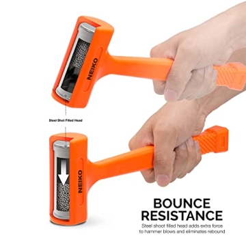 Neiko 02847A 2 LB Dead Blow Hammer for Precision Work
