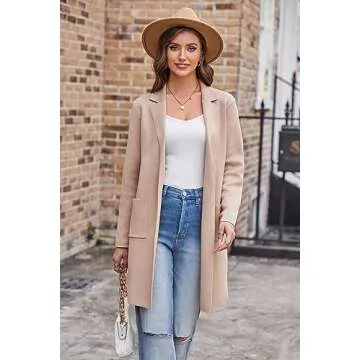 GRACE KARIN Women’s Chunky Cardigans Long Sleeve Knit Open Front Cardigans for Fall and Winter