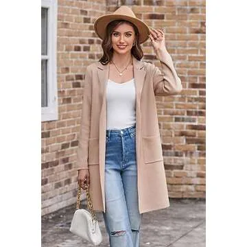 GRACE KARIN Women’s Chunky Cardigan Open Front Fall Winter Sweater