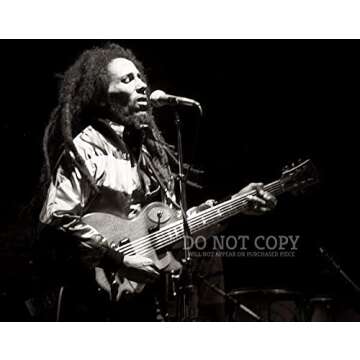 Bob Marley Photograph 8 X 10 - Amazing 1980 Live Concert Portrait - Reggae Superstar - Rare Photo - ...