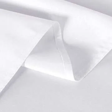 sancua 2 Pack White Tablecloth 60 x 84 Inch, Rectangle 4 Feet Table Cloth - Stain and Wrinkle Resistant Washable Polyester Table Cover for Dining Tables, Buffet Parties and Camping