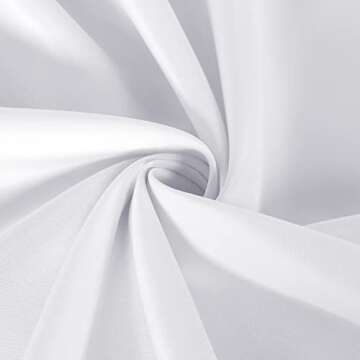 sancua 2 Pack White Tablecloth 60 x 84 Inch, Rectangle 4 Feet Table Cloth - Stain and Wrinkle Resistant Washable Polyester Table Cover for Dining Tables, Buffet Parties and Camping